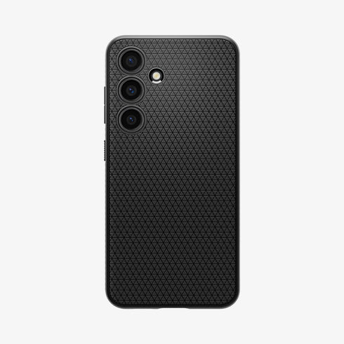 ACS07287 - Galaxy S24 Ultra Case Liquid Air in Matte Black showing the back